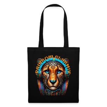 RAINBOW CLUBMIX - Cool Cheetah with Headphones! - Tote Bag - black - Front