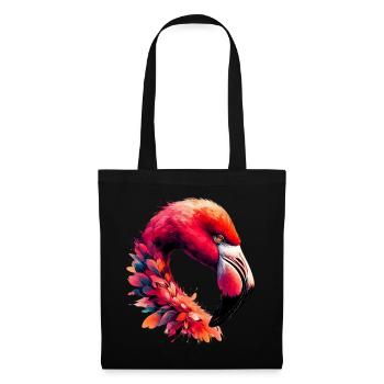 Flamant - Sac en tissu - noir - Devant
