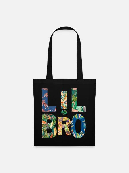 LIL BRO - Bruder -Kleiner Bruder - Partnerlook - Stoffbeutel - Schwarz