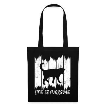 La vie est furreuse - Sac en tissu - noir - Devant