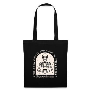 Pumpkin spice latte humour café Halloween - Sac en tissu - noir - Devant