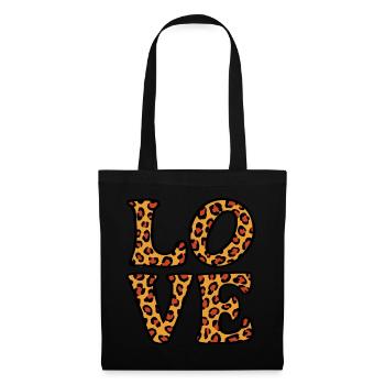 Signe de paix Amour des années 60 des années 70 Costume Groovy Hippie - Sac en tissu - noir - Devant