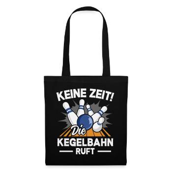 Kegeln Kegler Kegel Kegelbahn Kegeltour - Stoffbeutel - Schwarz - Vorne