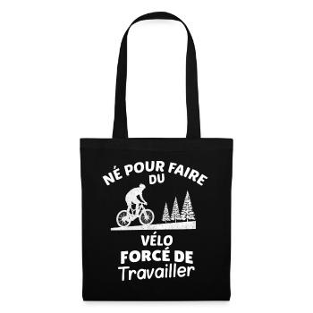 Bike committed to nature and work - Tote Bag - black - Front