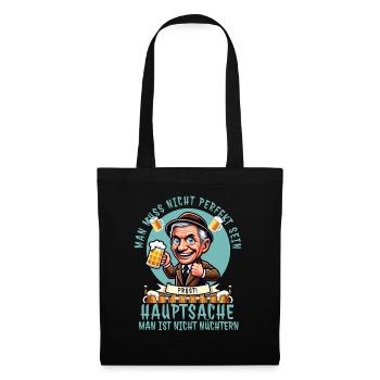 Vous n’avez pas besoin d’être parfait - drôle de dicton de bière - Sac en tissu - noir - Devant