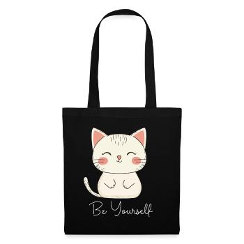 Cat Be Yourself Be Yourself Love Motivation - Tote Bag - black - Front