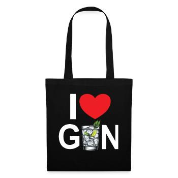 Gin Alcohol Love Cocktail Party Gift - Tote Bag - black - Front