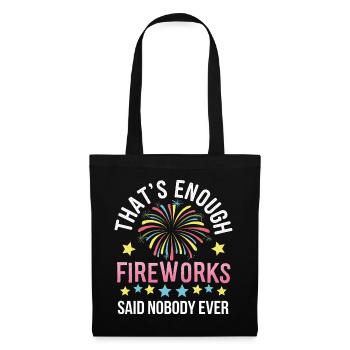 Pyrotechniker Feuerwerk Pyrotechnik - Stoffbeutel - Schwarz - Vorne