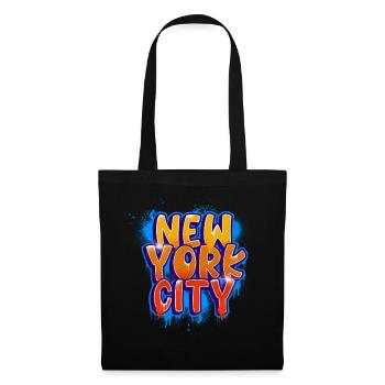 Ville de New York - Sac en tissu - noir - Devant