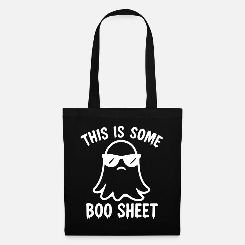 Halloween Geist mit Sonnenbrille Design - Stoffbeutel - Schwarz