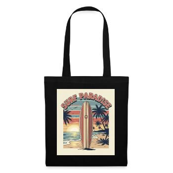 Surf Paradise Retro Design - Tote Bag - black - Front