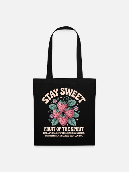 Stay Sweet Fruit of the Spirit - Sac en tissu - noir