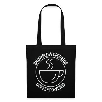 Snowplow Operator Coffee Powered Snow Plow Driver - Tote Bag - black - Front