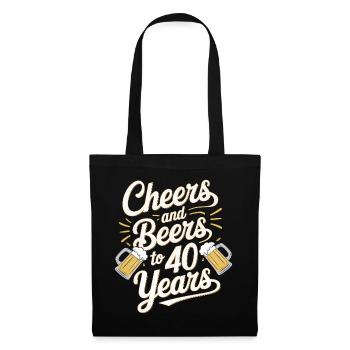Cheers to 40 Years Beer Celebration - Tote Bag - black - Front