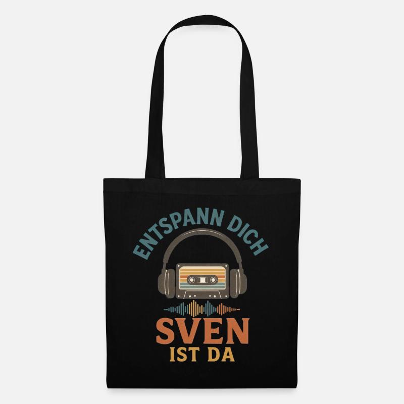 Funny retro saying for all Svens - Tote Bag - black