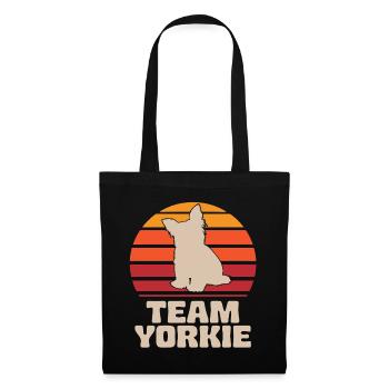 Team Yorkie Retro Yorkshire Terrier - Tote Bag - black - Front