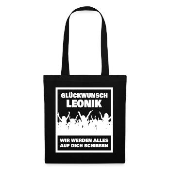 Leonik comme prénom - Sac en tissu - noir - Devant