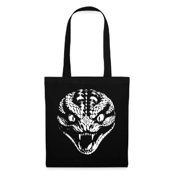 Serpent - Sac en tissu - noir - Devant
