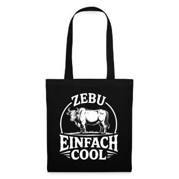 Zebu Einfach Cool Logo - Stoffbeutel - Schwarz - Vorne