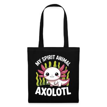 Axolotl-Geist: Niedliches Unterwasser - Stoffbeutel - Schwarz - Vorne