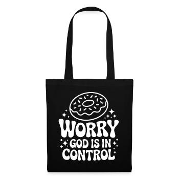 Worry Free Faith: God Is In Control - Tote Bag - black - Front