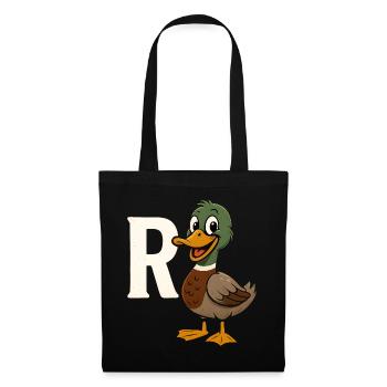 Pension Duck Pension Pension Gift de retraite anticipée - Sac en tissu - noir - Devant