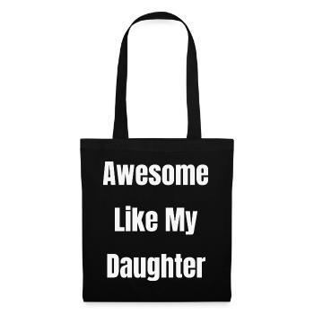 Géniale comme ma fille - Sac en tissu - noir - Devant