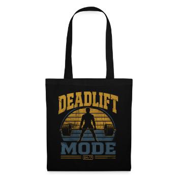 Kreuzheben-Modus 24/7 Powerlifting Gym Motivation - Stoffbeutel - Schwarz - Vorne