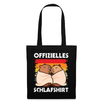 Life is Better with Capybaras - Süßes Nagetier - Stoffbeutel - Schwarz - Vorne