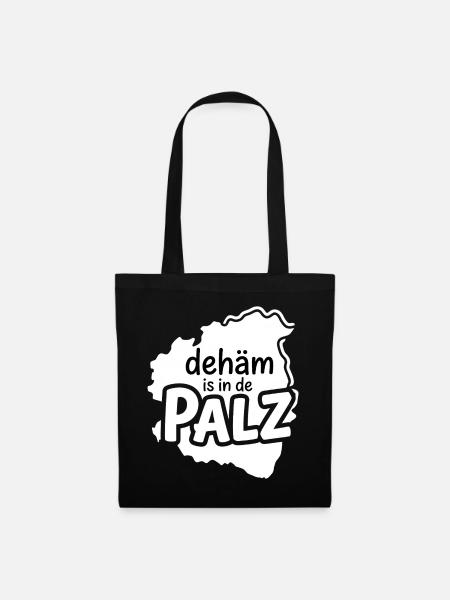 Pfalz Dialekt Karte zuhause ist in der pfalz - Stoffbeutel - Schwarz