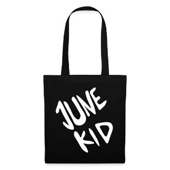 Juni Kind Handlettering Schriftzug - Stoffbeutel - Schwarz - Vorne