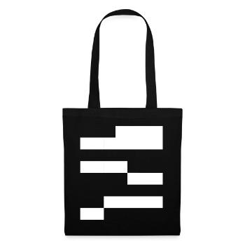 Geometrische Noir-Muster - Stoffbeutel - Schwarz - Vorne