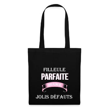 filleule cadeau humour - Sac en tissu - noir - Devant