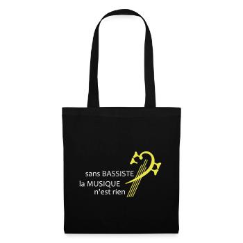 Sans bassiste la musique n'est rien - Sac en tissu - noir - Devant