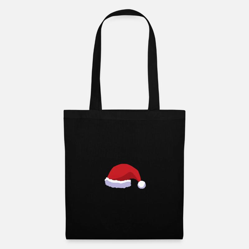 Weihnachtsmütze - Stoffbeutel - Schwarz