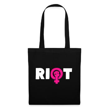 Riot Girl Power - Stoffbeutel - Schwarz - Vorne