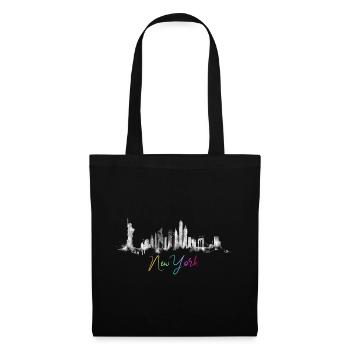 Urban Skyline Watercolor Design New York NYC - Tote Bag - black - Front