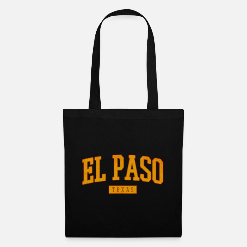 El Paso Texas Vintage Western - Stoffbeutel - Schwarz