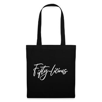 Fifty-Licious Funny 50th Birthday Party Men Women - Tote Bag - black - Front