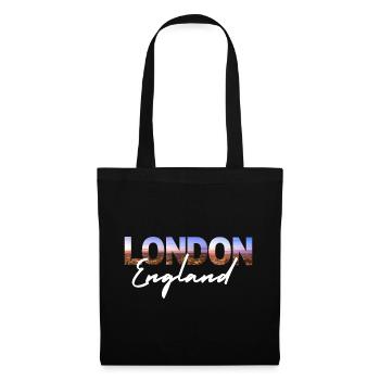 London Skyline Script England - Tote Bag - black - Front