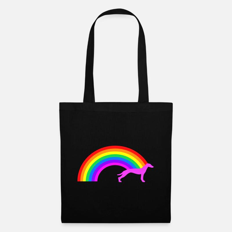 Greyhound Rainbow - Tote Bag - black