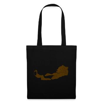 Lion Relaxation Silhouette Design - Tote Bag - black - Front