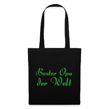 Bester Opa der Welt - Stoffbeutel - Schwarz - Vorne