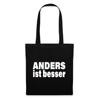 ANDERS IST BESSER - Stoffbeutel - Schwarz - Vorne