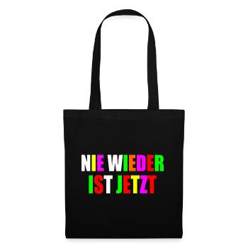 Nie wieder ist jetzt - Stoffbeutel - Schwarz - Vorne