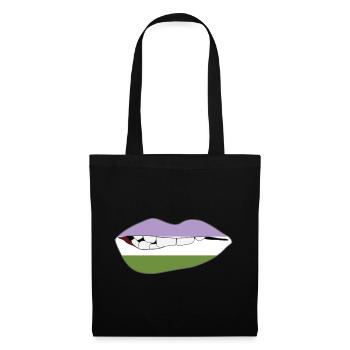 Biting Lips - Genderqueer - Tote Bag - black - Front