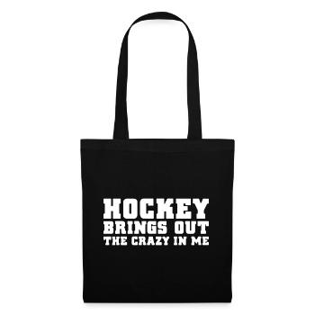 Crazy About Hockey - Tote Bag - black - Front