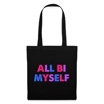 All Bi Myself - Stoffbeutel - Schwarz - Vorne