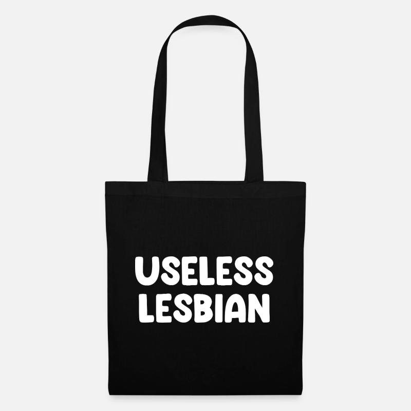 Useless Lesbian - Stoffbeutel - Schwarz