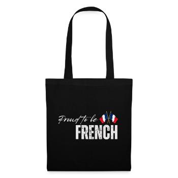 Stolzer Franzose, ich liebe Frankreich - Stoffbeutel - Schwarz - Vorne